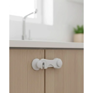 Mey İthalat® 4 Adet Bebek Güvenlik Dolap Kilidi Çift Taraflı Bantlı Kolay Montajlı Emniyet Seti