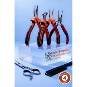 Mey İthalat® 4lü Profesyonel Kuaför Saç Kaynak Pense Seti (Hassas İşçilik Kiti)