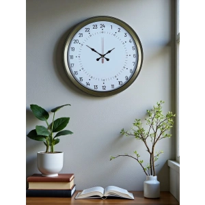 Mey İthalat® 40 Cm Eskitme Metal 24 Saat Göstergeli Özel Tasarım Duvar Saati