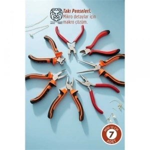 Mey İthalat® 7li Profesyonel Takı Tasarım & Hobi Pense Seti (Hassas İşçilik Kiti)