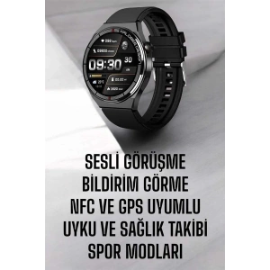 Mey İthalat® Akıllı Saat Nabız Sensörlü Bildirim Görebilen Spor Modları GPS Takibi