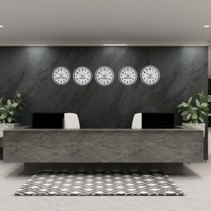 Mey İthalat® Beyaz 5’li Dünya Saat Seti 36 cm Standart