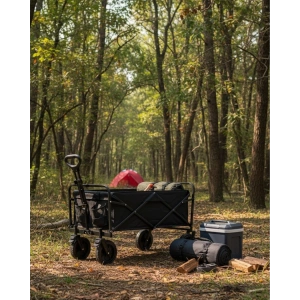 Mey İthalat® Çok Amaçlı Katlanabilir Kamp Arabası Bahçe Alışveriş Taşıma Vagonu