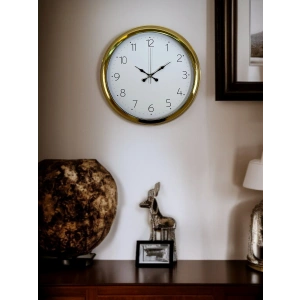 Mey İthalat® Elegance Gold 40 Cm Metal Dekoratif Tasarım Duvar Saati