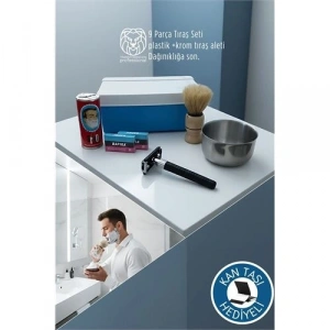 Mey İthalat® Geleneksel Tıraş Seti - 9 Parça Tıraş Kutulu Set