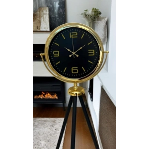 Mey İthalat® Gold Dekoratif Tasarım Tripod Ayaklı Saat