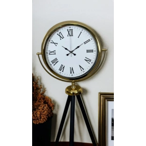 Mey İthalat® Gold Roma Rakamlı Lüks Tripod Ayaklı Saat