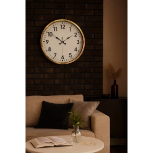 Mey İthalat® Gold Standart 52 Cm Metal Zarif Duvar Saati