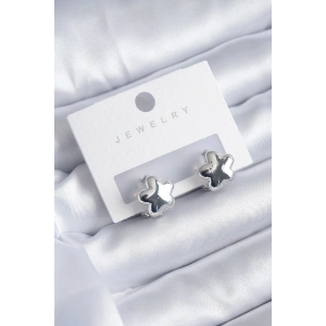 Mey İthalat® Gümüş Renk Yıldız Model Yıldız Model Pirinç Kadın Küpe