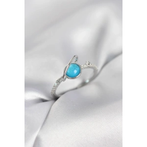 Mey İthalat® Gümüş Renk Zirkon Taşlı Satürn Model Kadın Yüzük