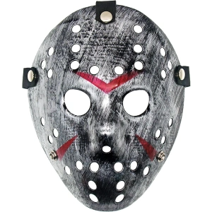 Mey İthalat® Jason Maskesi Hannibal Maskesi Metal Gümüş Renk 20x25 cm