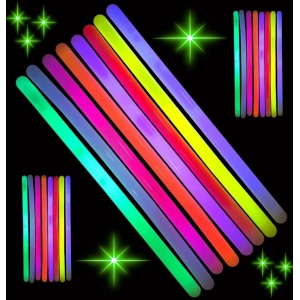 Mey İthalat® Karanlıkta Parlayan Fosforlu Glow  Kalın Çubuk 30 cm 1 Adet