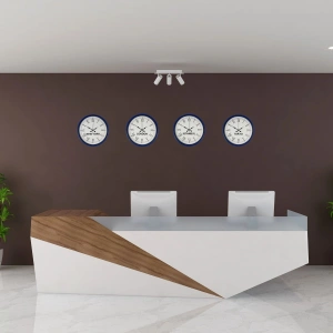 Mey İthalat® Lacivert 4’lü Dünya Saat Seti 36 cm Zarif Tasarım