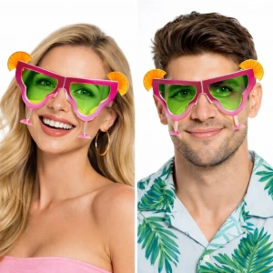 Mey İthalat® Margarita Bardak Şeklinde Parti Gözlüğü Pembe 16x8 cm