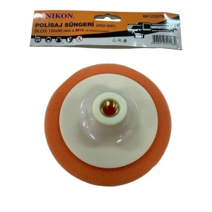 Mey İthalat® Nikon 12550TM Polisaj Süngeri 125 mm Turuncu Orta Sert