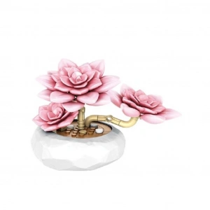 Mey İthalat® P655064 PEMBE NİLÜFER SUKULENT MODEL 82 PARÇA BLOCK OYUNCAK