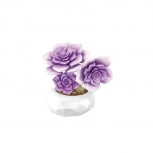 Mey İthalat® P657061 MOR SUKULENT MODEL 76 PARÇA BLOCK OYUNCAK