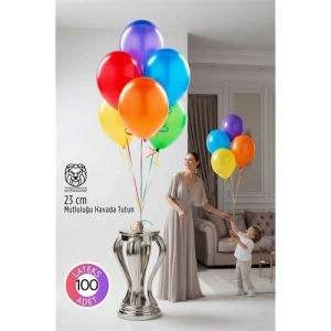Mey İthalat® Premium Serisi 23 cm Mat Lateks Balon Seti – 100’lü Profesyonel Etkinlik Paketi