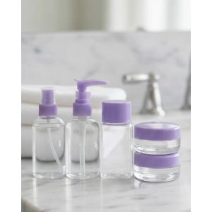 Mey İthalat® Seyahat İçin 5’li Şeffaf Kozmetik Şişe Seti 30 ml
