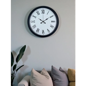 Mey İthalat® Siyah Klasik & Şık 40 Cm Metal Duvar Saati