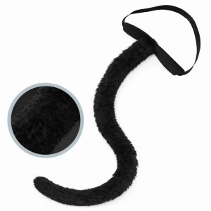 Mey İthalat® Siyah Peluş Kuyruk Şekil Verilebilir 70 cm