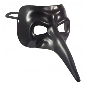 Mey İthalat® Siyah Uzun Burun Veba Doktoru Maskesi