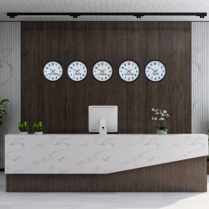 Mey İthalat® Standart Dünya Saatleri 5’li Siyah Set 36 cm