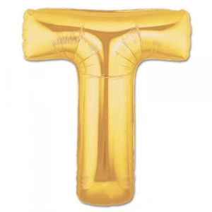 Mey İthalat® T Harf Folyo Balon Altın Renk  40 inç