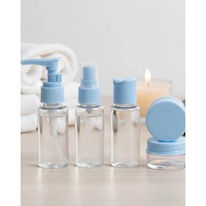 Mey İthalat® Taşınabilir 5 Parça Seyahat Kozmetik Seti 30 ml Sızdırmaz