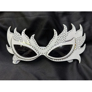 Mey İthalat® Taşlı Göz Kamaştıran Gecenin Yıldızı Beyaz Parti Alev Gözlük