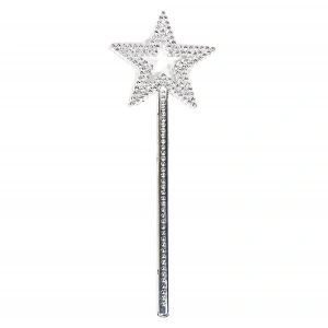 Mey İthalat® Yıldız Model Peri Asası Melek Asası Prenses Asası Metalize Gümüş Renk