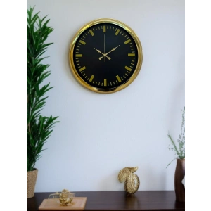 Mey İthalat® Zarif Klasik Stil 40 Cm Metal Gold Duvar Saati