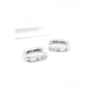 Mineli Halka Küpe - Gümüş