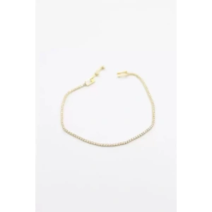 Minik Taşlı Su Yolu Bileklik - Altın