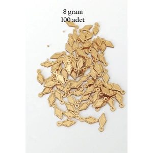 Oya Abiye Bileklik Kolye Pleksi Metalik Plastik Pul Altın Renk 8 gram 100 adet - BNC490