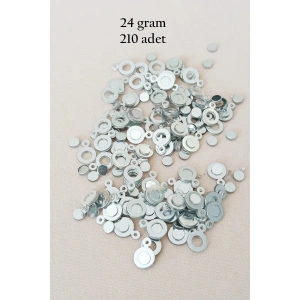 Oya Abiye Bileklik Kolye Pleksi Metalik Plastik Pul Gümüş Renk 24 gram 210 adet - BNC570