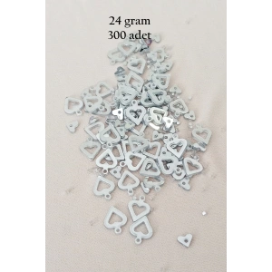 Oya Abiye Bileklik Kolye Pleksi Metalik Plastik Pul Gümüş Renk 24 gram 300 adet - BNC571