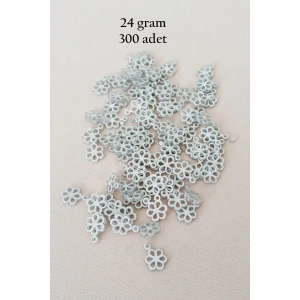 Oya Abiye Bileklik Kolye Pleksi Metalik Plastik Pul Gümüş Renk 24 gram 300 adet - BNC588