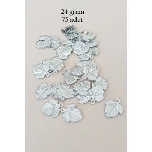 Oya Abiye Bileklik Kolye Pleksi Metalik Plastik Pul Gümüş Renk 24 gram 75 adet - BNC582