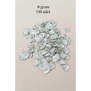 Oya Abiye Bileklik Kolye Pleksi Metalik Plastik Pul Gümüş Renk 8 gram 130 adet - BNC507
