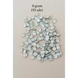 Oya Abiye Bileklik Kolye Pleksi Metalik Plastik Pul Gümüş Renk 8 gram 155 adet - BNC509