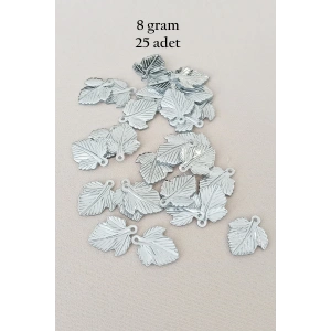 Oya Abiye Bileklik Kolye Pleksi Metalik Plastik Pul Gümüş Renk 8 gram 25 adet - BNC522