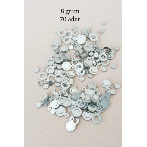 Oya Abiye Bileklik Kolye Pleksi Metalik Plastik Pul Gümüş Renk 8 gram 70 adet - BNC510