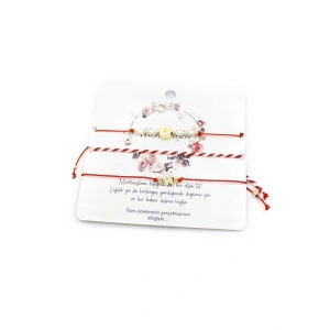 Papatya Marteniçka Bileklik - Kırmızı