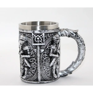 Paslanmaz Çelik Şövalye Kupa Bardak (Büyük Boy)