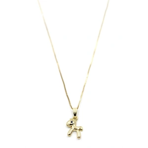 Peluş At Figürü Kolye - Altın