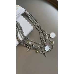 Saat Kolye - Gümüş