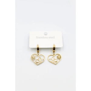 Sedef Çiçek Küpe - Altın