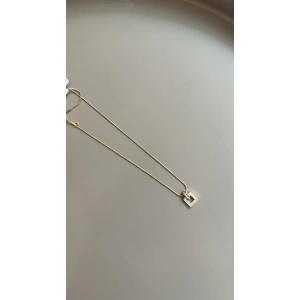 Sedefli Halka Kolye - Altın