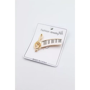 Sol Anahtarı Broş - Altın